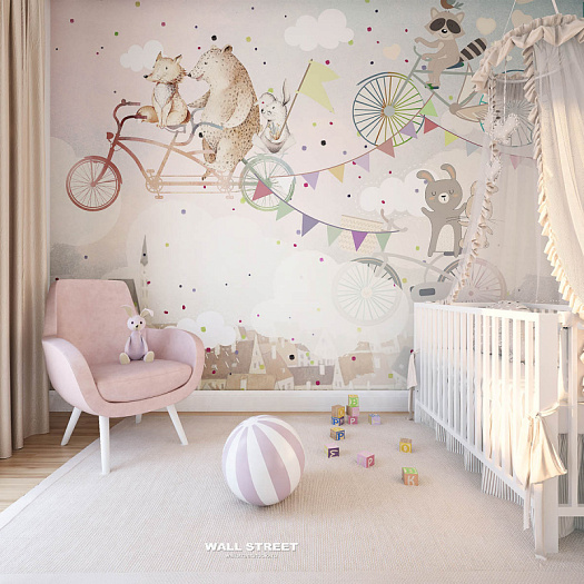Фотообои в интерьере артикул Felicita 5, СЧАСТЬЕ / FELICITA, Wall street