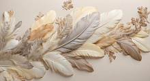 3D обои с рисунком перья Design Studio 3D Feathers AG-FT-003