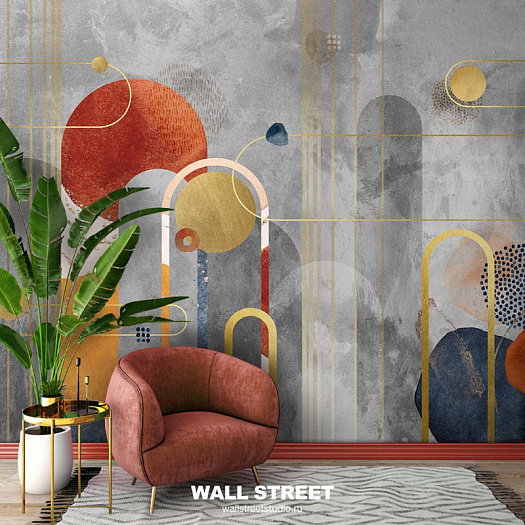 Фотообои в интерьере артикул Deco 7, АРТ-ДЕКО / DECO, Wall street