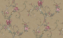 Коричневые обои с вензелями Bernardo Bartalucci Renzo 84164-5