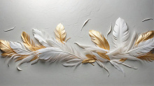 3D обои с рисунком перья Design Studio 3D Feathers AG-FT-001