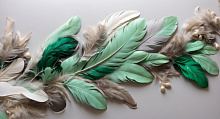 3D обои с рисунком перья Design Studio 3D Feathers AG-FT-022