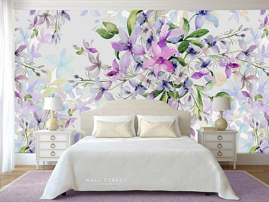 Фотообои в интерьере артикул Floreale 22, ЦВЕТОЧНЫЙ / FLOREALE, Wall street